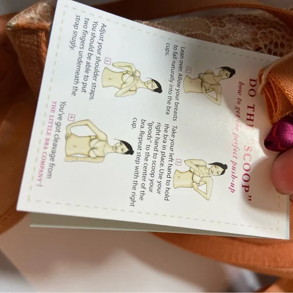 New NWT The Little Bra Company Bralette Ava Apricot Honey Lace 38A Petite - Picture 13 of 15